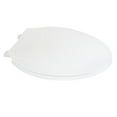 thumbnail image 1 of 19 inch Elongated Plastic Toilet Seat, White, 1 of 2