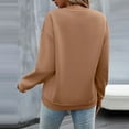 thumbnail image 5 of Wang6 Valentine's Day Sweatshirts for Women Trendy Love Heart Printed Long Sleeve Loose Fit Pullovers Trendy Crew Neck No Hooded Tops T Shirts YX_Khaki S, 5 of 7