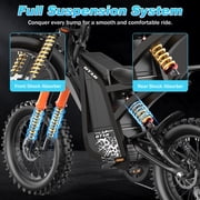 ASKGO GT16 Electric Dirt Bike for Adults,3000W Peak Electric Motorcycle 40MPH 48V 30A Battery,100Miles Electric Bike,16Tire Ebike,Dual Hydraulic Brakes E Mountain Bike,Full Suspension,UL2849