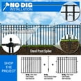 Yardlink Black Steel Gate Panel, 34 inch H x 48 inch W