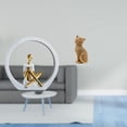 thumbnail image 2 of Estatua de niña, figura de resina, escultura de arte abstracto, estatua de gato, adorno de escritorio, decoración creativa, textura realista, adecuada, 2 of 8
