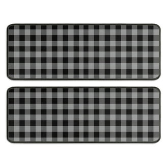 Black White Geometric Checkered Patte...