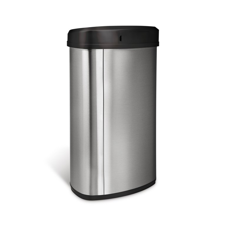 BestOffice 50- Gallons Stainless Steel Touchless Kitchen Trash Can with Lid  Indoor at