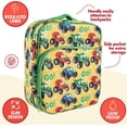 thumbnail image 6 of Bentology Kids Lunch Bag Set w Matching Reusable Water Bottle & Hard Ice Pack- Green Monster Trucks- Insulated Tote, Stainless Steel Insulated Thermos, Hard Ice Pack- School Lunchbox Kits, 6 of 6