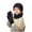 Black, variant on 1-11 Years Kids Winter Beanie Hat Warm Knit Thick Ski Cap And Scarf Gloves Set for Girls Boys