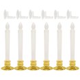 thumbnail image 2 of Miangastore Flickering Tea Lights LED Candle Light Plastic 6pcs 8.3x2.4x2.4in, 2 of 8