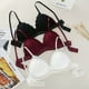 thumbnail image 4 of Ropa interior para mujer, sujetador de encaje francés, sujetador ajustable, fino, sexy, copa triangular en V profunda, sujetador para mujer, 4 of 6