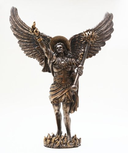 12.75 Inch Archangel Uriel with Spear Religious Resin Statue Figurine ...