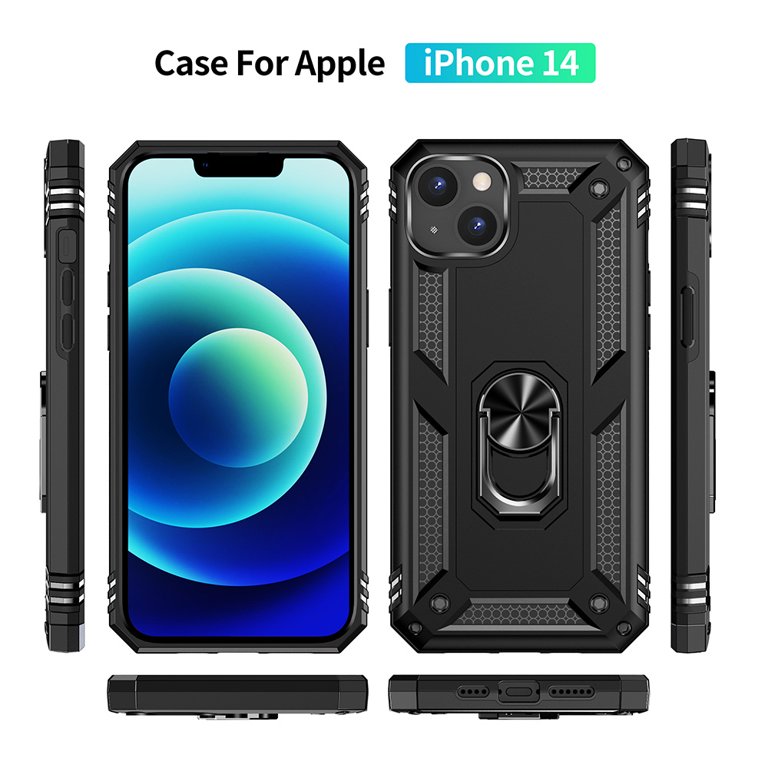 Apple iPhone 14 Plus 6.7'' Carbon Flexible Cover TPU Case, Black