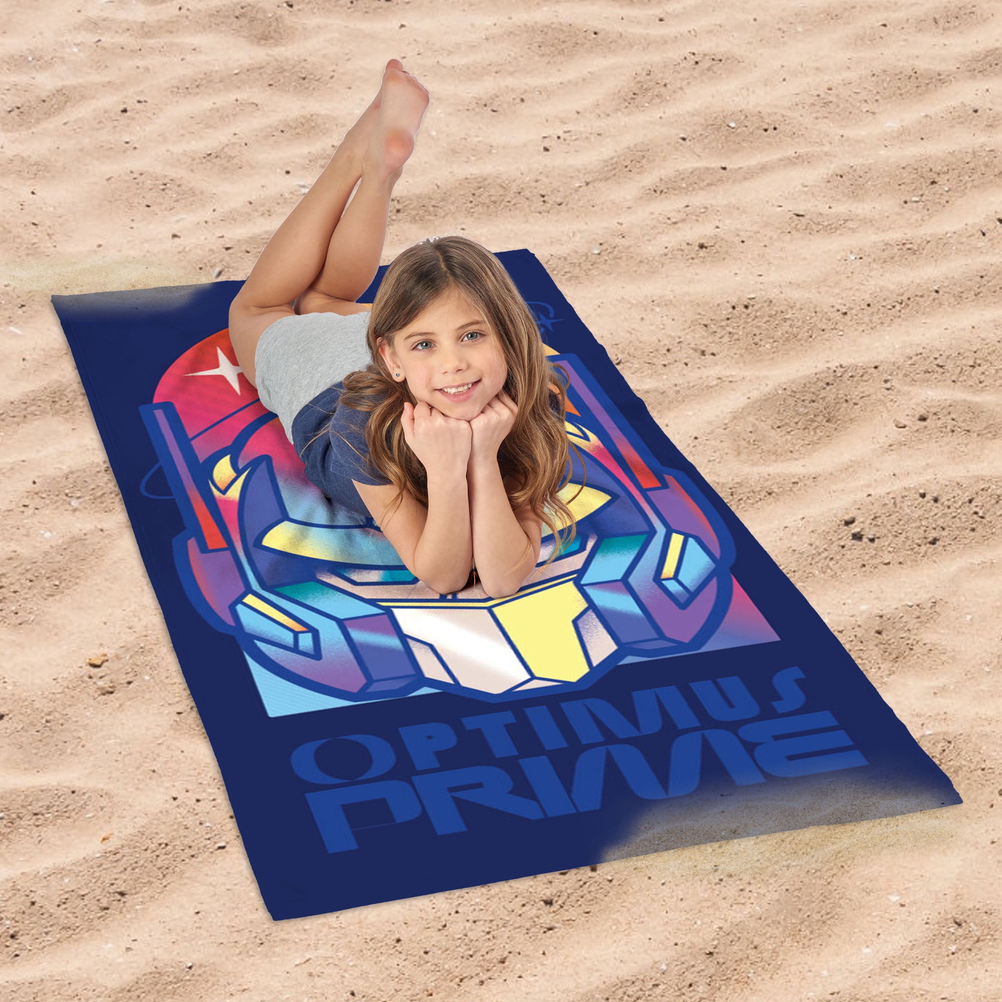 Transformers Rainbow Optimus Microfiber Beach Towel 30x60 inches