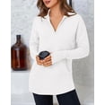 thumbnail image 4 of BTFBM Sweaters for Women Fall Clothes Pocket Quarter Zip Pullover V Neck Long Sleeve Knit Trendy Winter Sweater, 4 of 8