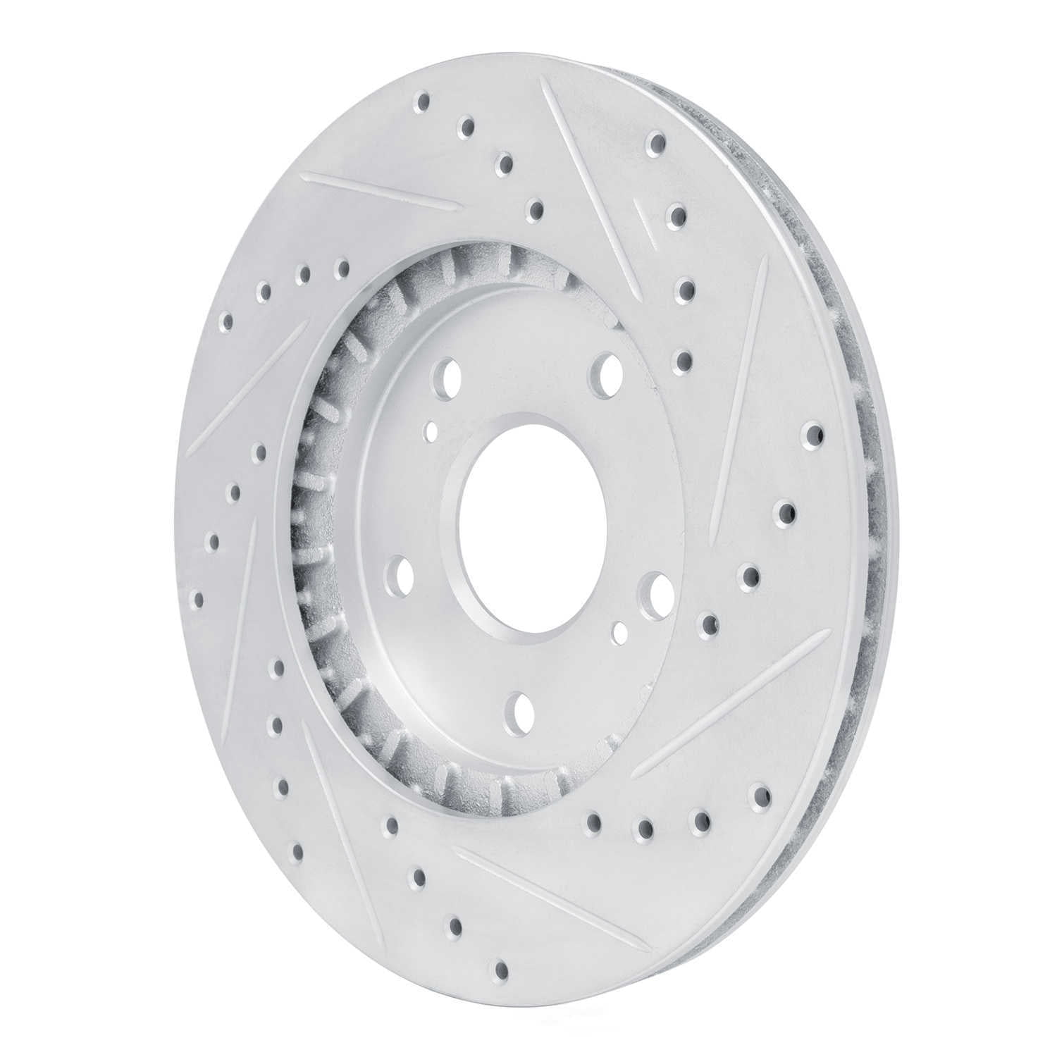 Dynamic Friction Company 631-58005L DFC Brake Rotor - Drilled And Slotted - Silver