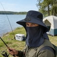 thumbnail image 1 of YiJuHui Solar Powered Fan Hat for Men, Rechargeable 360° Cooling Hat with USB Type-C, Wide Brim Sun Hat for Outdoor Fishing Hiking Camping Beach Gardening, 1 of 6