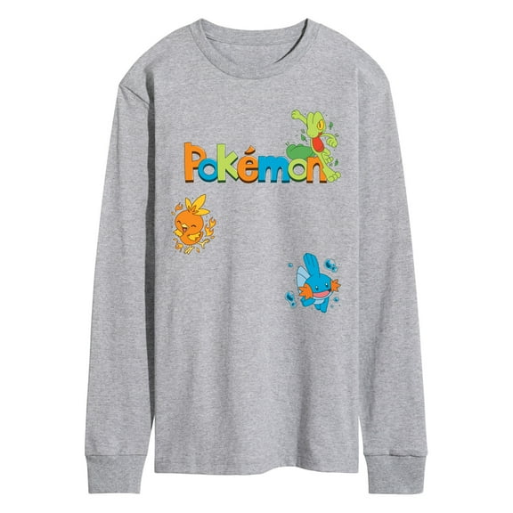 Pokémon - Treecko, Torchic, Mudkip - Men's Long Sleeve Graphic T-Shirt