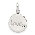 thumbnail image 1 of Beautiful Sterling Silver Polished and Diamond-cut LOVE CZ Charm, 1 of 2