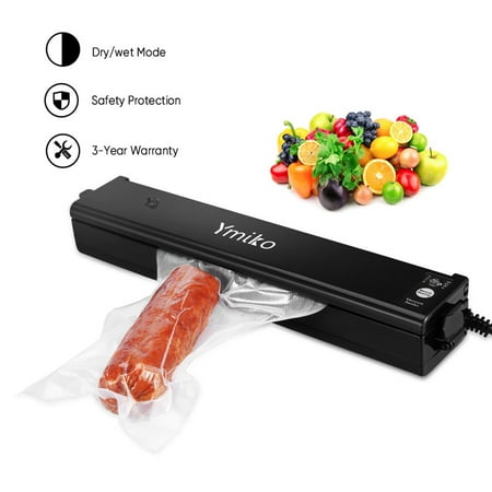 Portable Vacuum Heat Seal Machine with 20pcs Heat-Seal Bags Ymiko Sealer Food Saver Machine for Food Preservation and Sous Vide