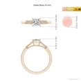 thumbnail image 4 of ANGARA Natural Princess-Cut Diamond Ring with Milgrain in 14K Rose Gold for Women (Size-4.6mm| Color-I-J| Clarity-I1-I2) | April Birthstone, Anniversary, Jewelry Gift for Women | Natural Diamond Ring, 4 of 8