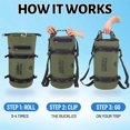 thumbnail image 4 of 25L Waterproof Dry Bag - Motorcycle Luggage Tail Bag with Straps for Back Seat, Roll Top Lightweight Waterproof Backpack Sack for Travel, Swimming, Boating, Kayaking, Camping and Beach, 4 of 5
