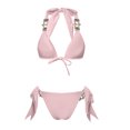 thumbnail image 5 of Babysbule Swimsuits for Women Clearance Women Fashion Bikini With Chest Pad Without Steel Support Sexy Strap Split Swimsuit Beach Three-piece Suit, 5 of 5