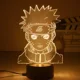 thumbnail image 1 of Naruto Uzumaki 3D luz nocturna figura de Anime Sasuke lámpara de mesa dormitorio mesita de noche luz LED decoración de habitación regalos de juguete de acción para niños, 1 of 2