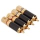 thumbnail image 3 of 4 Uds conector de sonido RCA fibra de carbono chapado en oro resistencia a la oxidación cabezal de soldadura de alambre no magnético tapones de sonido RCA HiFi, 3 of 5