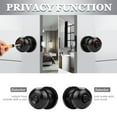 thumbnail image 3 of (8 Pack) knobelite Round Privacy Door Knob(Thumb Turn Lock on The Inside), Keyless Doorknobs Interior/Exterior Lockset,Privacy Knobs for Bedroom/Bathroom,Black Modern Design Door Hardware, 3 of 6