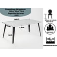 thumbnail image 5 of HOMYLIN Mesa de Comedor 6 personas Rectangular 160cm Minimalista Moderna Mesa Conferencias con Patas de Metal para 4 a 8, para Comedores restaurantes,cocinas,salón,sala de estar, MDF, 5 of 5