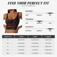 thumbnail image 5 of Sikiie Elegant Rose Skull Print Strappy Sports Bra for Women Padded Push Up Sports Bra Athletic Running Sports Bra Workout Bra Yoga Bra, 5 of 5