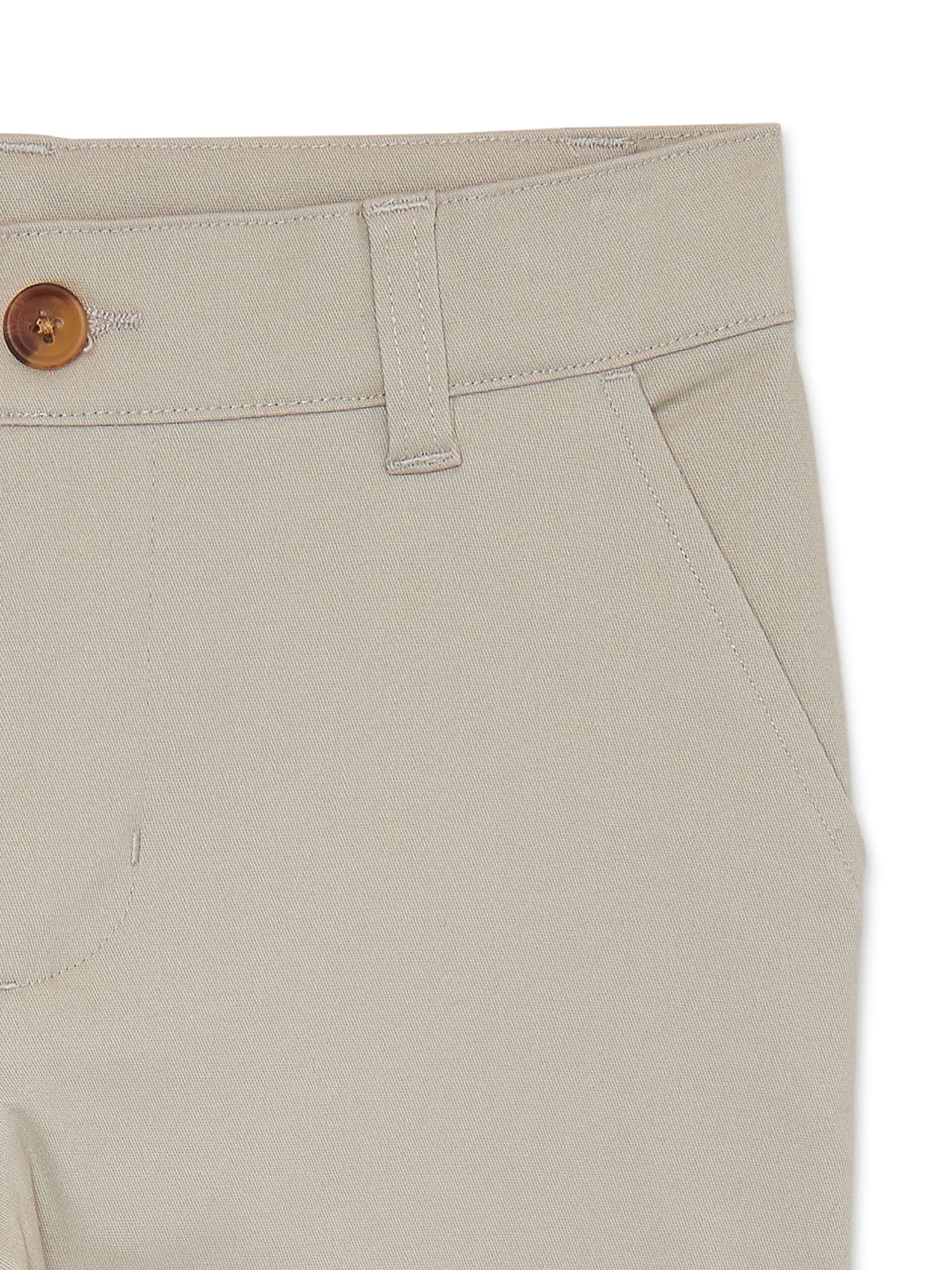 Wonder Nation Boys School Uniform Flat Front Shorts, Sizes 4-18 & Husky