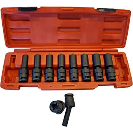 

1/2 Drive Deep Impact Joint Radius Corner Sockets 10 Piece Set (SAE)