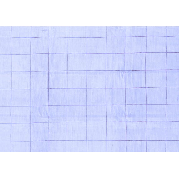 Ahgly Company Machine Washable Indoor Rectangle Solid Blue Modern Area Rugs, 5' x 8'