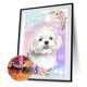 thumbnail image 5 of Pintura de diamante 5D Wdftyju DIY taladro redondo completo perro 30x40cm blanco, 5 of 9