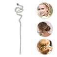 thumbnail image 3 of Ofertas Únicas 1 Pc Palillo para el Cabello en Forma de Serpiente para Mujeres Tono Plateado, 3 of 5