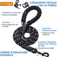 thumbnail image 3 of Negro - Arnés antitirones para perros medianos y grandes, tejido Oxford reflectante ajustable para un fácil control, incluye una correa resistente de regalo (talla L para perros grandes de 18 a 30 cm), 3 of 5