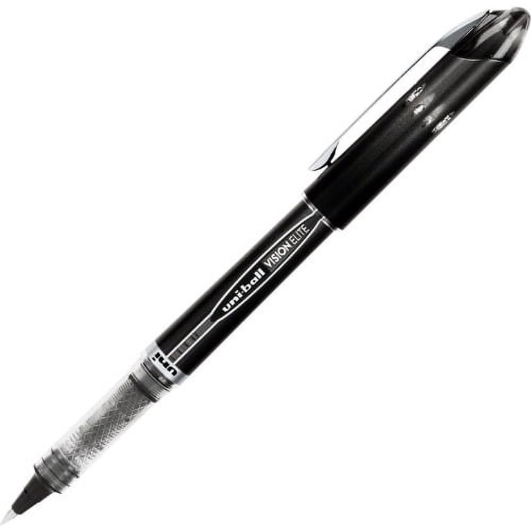 Uni-Ball Vision Elite Rollerball Pen, Micro 0.5mm, Black, 12 Count photo 1