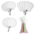 thumbnail image 1 of Fan Shaped Bookmarks 12Pcs White Paper DIY Blank Bookmarks with DIY Creativity for Decoration, 1 of 3
