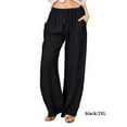 thumbnail image 2 of Pantalones de mujer Sonducket color Negro XXXL Casual suelto Banda elástica Cintura alta, 2 of 6