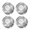 Transparent black, variant on Yammee 4Pcs Bass Knobs Guitar Knobs Potentiometer Jazzes Knobs Concentric Knobs Bass Effect Button Knobs Control Turning Knobs