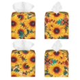 thumbnail image 2 of Gukieu Colorful Bohemian Sunflower Print Leather Tissue Box, PVC Waterproof Velcro Opening and Closing Square Tissue Box Holder, Suitable for Home and Office Decoration, 2 of 7