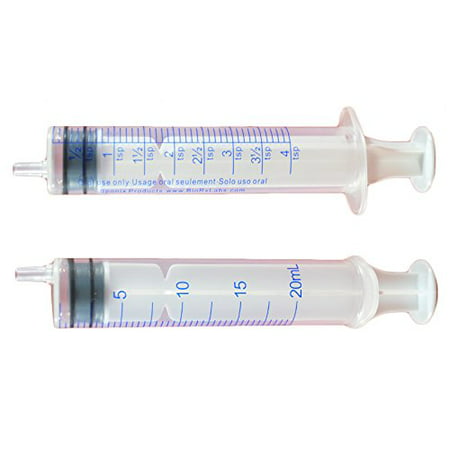 Sponix BioRx Oral Syringe - 20 mL - Best for dispensing liquids and oils - Individually Wrapped - 10