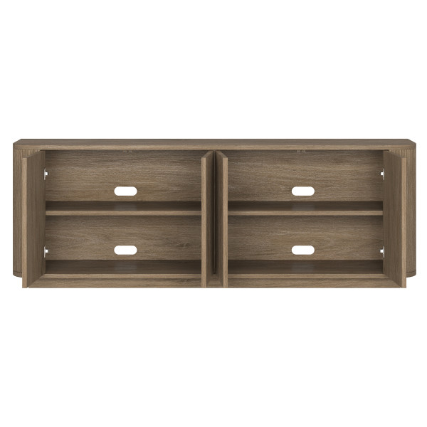Canton Rectangular TV Stand for TV's up to 75" in Antiqued Gray Oak