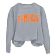thumbnail image 6 of CAIVO Women Crew Neck Casual Letter Pumpkin Print Loose Sweatshirt Fashion Halloween Autumn Winter Tops For Daily Wear Long Sleeve Pullover Breathable Stretch Fall Streetwear, 6 of 6