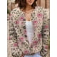 thumbnail image 2 of Jersey tipo cárdigan Akivide de punto con estampado floral de otoño para mujer, 2 of 2