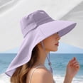thumbnail image 2 of HONHUZH Summer Hats Womens Wide Brim Sun Hat With Windproof Chin Strap UPF 50 Summer Fishing Hat, 2 of 5