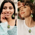 thumbnail image 6 of WIRESTER Stainless Steel Sunflowers Blue By Van Gogh Teardrop-Shaped Earring Necklace Jewelry Set for Women Valentines Day Gifts, 6 of 6