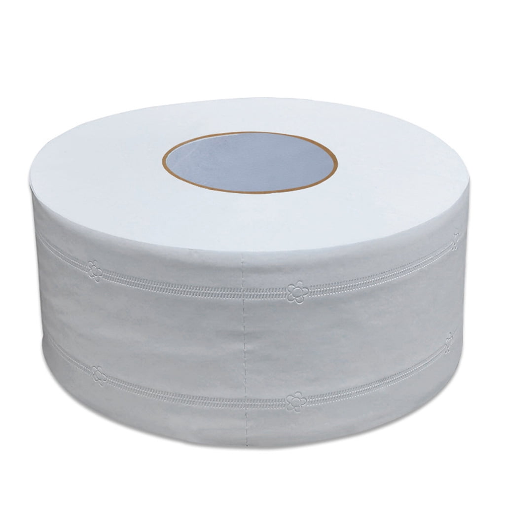 XISAOK Thicken 4-Ply Large Toilet Roll Paper Embossed No Fluorescent Jumbo Bath Tissue