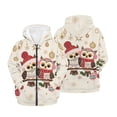 thumbnail image 6 of Psesaysky Girls' Fashion Hoodies Sweatshirts with Pocket Cute Christmas Owl Fleece Zip-Up Hoodie for Girls and Boy 8-10 Years Old Girl Winter Clothes, 6 of 7