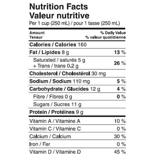 Central Dairies Homogenized 3.25% Milk, 1 L
