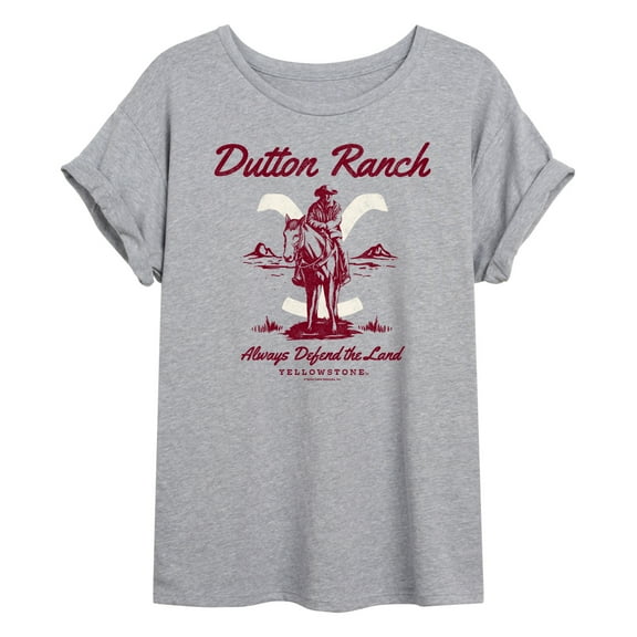 Yellowstone - Dutton Ranch Defend The Land - Women's Oversized Graphic T-Shirt