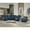 Dark Blue, variant on Genuine Leather Dual-Power Reclining Sectional Sofa Set with Console, 5-Seat L-Shaped Sectional + A Power Recliner with Zero Gravity, USB/Type-C Ports & Modular Design